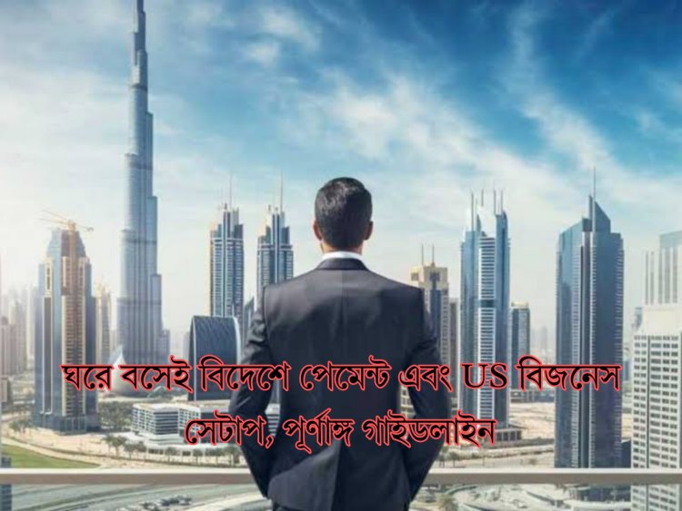 ঘরে বসেই বিদেশে পেমেন্ট এবং US বিজনেস সেটাপ, পূর্ণাঙ্গ গাইডলাইন